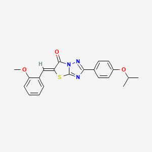 molecular formula C21H19N3O3S B4585861 2-(4-isopropoxyphenyl)-5-(2-methoxybenzylidene)[1,3]thiazolo[3,2-b][1,2,4]triazol-6(5H)-one 