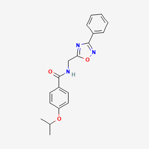 molecular formula C19H19N3O3 B4585862 4-isopropoxy-N-[(3-phenyl-1,2,4-oxadiazol-5-yl)methyl]benzamide 
