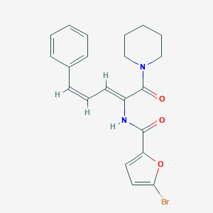 molecular formula C21H21BrN2O3 B458587 5-bromo-N-[4-phenyl-1-(1-piperidinylcarbonyl)-1,3-butadienyl]-2-furamide 