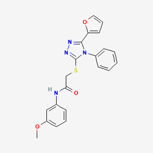 2-{[5-(2-furyl)-4-phenyl-4H-1,2,4-triazol-3-yl]thio}-N-(3-methoxyphenyl)acetamide