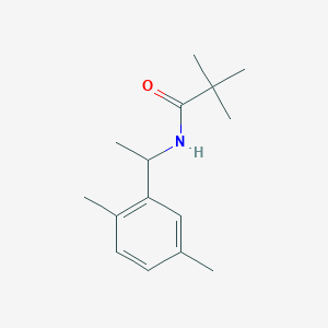 molecular formula C15H23NO B4585891 N-[1-(2,5-dimethylphenyl)ethyl]-2,2-dimethylpropanamide 