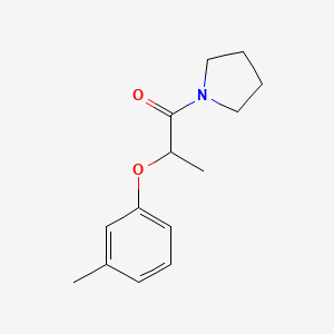 molecular formula C14H19NO2 B4585898 1-[2-(3-甲基苯氧基)丙酰基]吡咯烷 