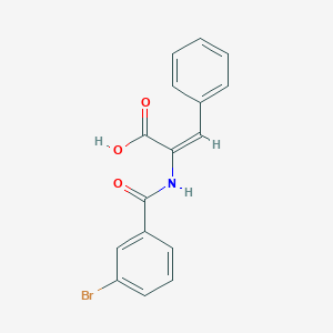 molecular formula C16H12BrNO3 B458590 2-[(3-Bromobenzoyl)amino]-3-phenylacrylic acid 