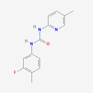 molecular formula C14H14FN3O B4585909 N-(3-fluoro-4-methylphenyl)-N'-(5-methyl-2-pyridinyl)urea 