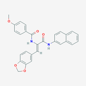 N-{2-(1,3-benzodioxol-5-yl)-1-[(2-naphthylamino)carbonyl]vinyl}-4-methoxybenzamide