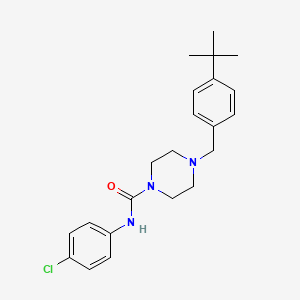 molecular formula C22H28ClN3O B4585941 4-(4-叔丁基苄基)-N-(4-氯苯基)-1-哌嗪甲酰胺 