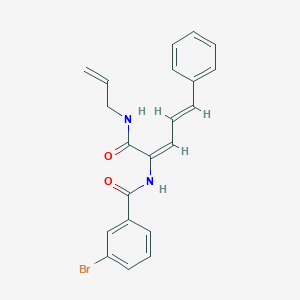 molecular formula C21H19BrN2O2 B458595 N-{1-[(allylamino)carbonyl]-4-phenyl-1,3-butadienyl}-3-bromobenzamide 