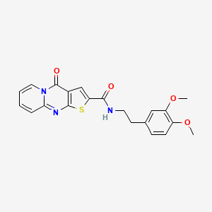 molecular formula C21H19N3O4S B4585966 N-[2-(3,4-dimethoxyphenyl)ethyl]-4-oxo-4H-pyrido[1,2-a]thieno[2,3-d]pyrimidine-2-carboxamide 