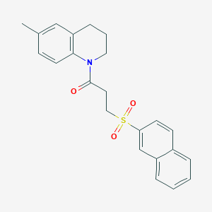 6-methyl-1-[3-(2-naphthylsulfonyl)propanoyl]-1,2,3,4-tetrahydroquinoline