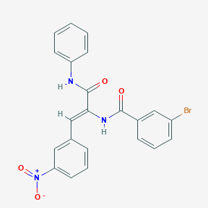 N-(1-(anilinocarbonyl)-2-{3-nitrophenyl}vinyl)-3-bromobenzamide