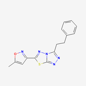 6-(5-methyl-3-isoxazolyl)-3-(2-phenylethyl)[1,2,4]triazolo[3,4-b][1,3,4]thiadiazole