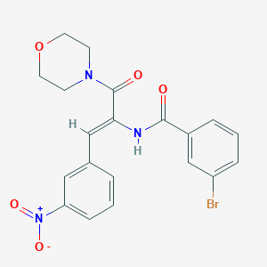 3-bromo-N-[2-{3-nitrophenyl}-1-(4-morpholinylcarbonyl)vinyl]benzamide