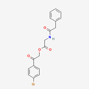 molecular formula C18H16BrNO4 B4586035 2-(4-bromophenyl)-2-oxoethyl N-(phenylacetyl)glycinate 