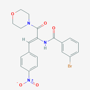 molecular formula C20H18BrN3O5 B458605 3-bromo-N-[2-{4-nitrophenyl}-1-(4-morpholinylcarbonyl)vinyl]benzamide 