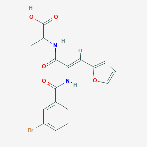 N-[2-[(3-bromobenzoyl)amino]-3-(2-furyl)acryloyl]alanine