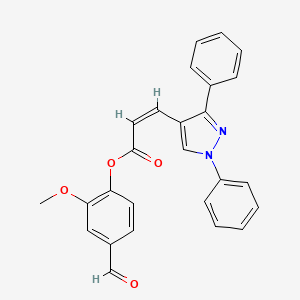 (4-formyl-2-methoxyphenyl) (Z)-3-(1,3-diphenylpyrazol-4-yl)prop-2-enoate