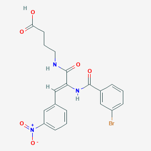molecular formula C20H18BrN3O6 B458610 4-[(2-[(3-Bromobenzoyl)amino]-3-{3-nitrophenyl}acryloyl)amino]butanoic acid 