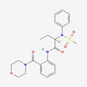 2-[(methylsulfonyl)(phenyl)amino]-N-[2-(4-morpholinylcarbonyl)phenyl]butanamide