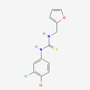 molecular formula C12H10BrClN2OS B4586122 N-(4-bromo-3-chlorophenyl)-N'-(2-furylmethyl)thiourea 