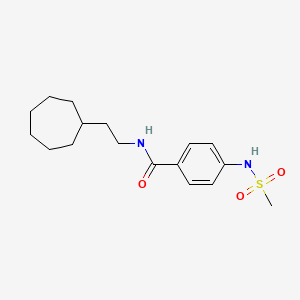 N-(2-cycloheptylethyl)-4-[(methylsulfonyl)amino]benzamide