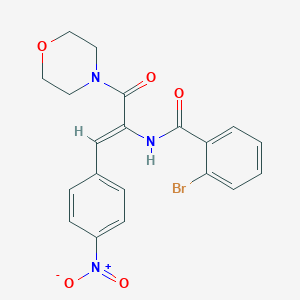 molecular formula C20H18BrN3O5 B458616 2-bromo-N-[2-{4-nitrophenyl}-1-(4-morpholinylcarbonyl)vinyl]benzamide 