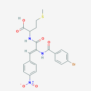 molecular formula C21H20BrN3O6S B458617 N-(2-[(4-bromobenzoyl)amino]-3-{4-nitrophenyl}acryloyl)(methyl)homocysteine 