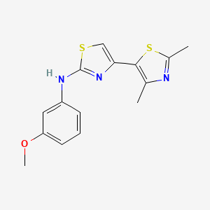 molecular formula C15H15N3OS2 B4586174 N-(3-methoxyphenyl)-2',4'-dimethyl-4,5'-bi-1,3-thiazol-2-amine 