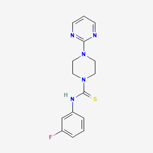 N-(3-fluorophenyl)-4-(2-pyrimidinyl)-1-piperazinecarbothioamide