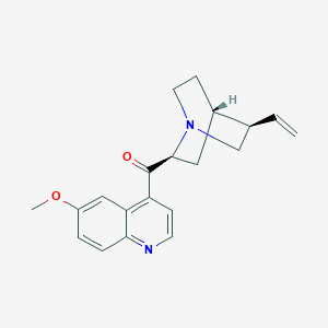 molecular formula C₂₀H₂₂N₂O₂ B045862 Cinchonan-9-one, 6'-methoxy-, (8alpha)- CAS No. 84-31-1