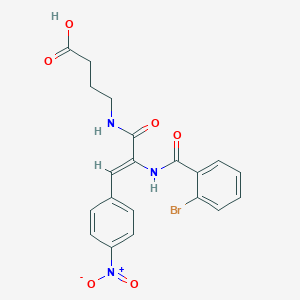 molecular formula C20H18BrN3O6 B458620 4-[[(Z)-2-[(2-bromobenzoyl)amino]-3-(4-nitrophenyl)prop-2-enoyl]amino]butanoic acid 