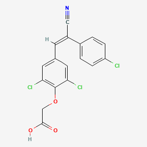 molecular formula C17H10Cl3NO3 B4586203 {2,6-dichloro-4-[(E)-2-(4-chlorophenyl)-2-cyanoethenyl]phenoxy}acetic acid 