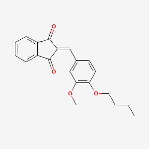 2-[(4-Butoxy-3-methoxyphenyl)methylidene]indene-1,3-dione