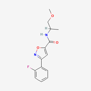 3-(2-fluorophenyl)-N-(1-methoxypropan-2-yl)-1,2-oxazole-5-carboxamide