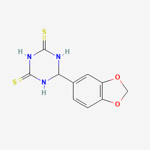 6-(1,3-benzodioxol-5-yl)-1,3,5-triazinane-2,4-dithione