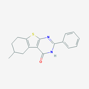 5,6,7,8-Tetrahydro-6-methyl-2-phenyl-(1)benzothieno(2,3-d)pyrimidin-4(1H)-one