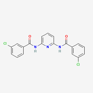 molecular formula C19H13Cl2N3O2 B4586261 3-CHLORO-N-[6-(3-CHLOROBENZAMIDO)PYRIDIN-2-YL]BENZAMIDE 