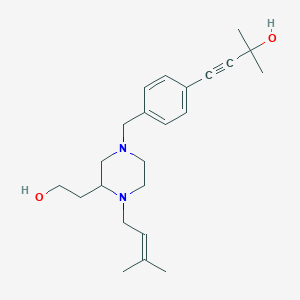 4-(4-{[3-(2-hydroxyethyl)-4-(3-methyl-2-buten-1-yl)-1-piperazinyl]methyl}phenyl)-2-methyl-3-butyn-2-ol