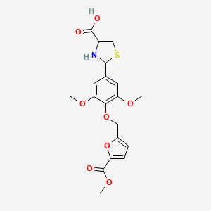 2-(3,5-dimethoxy-4-{[5-(methoxycarbonyl)-2-furyl]methoxy}phenyl)-1,3-thiazolidine-4-carboxylic acid