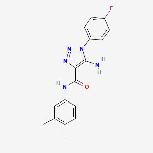 5-amino-N-(3,4-dimethylphenyl)-1-(4-fluorophenyl)-1H-1,2,3-triazole-4-carboxamide