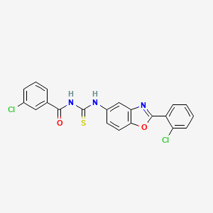 3-chloro-N-({[2-(2-chlorophenyl)-1,3-benzoxazol-5-yl]amino}carbonothioyl)benzamide