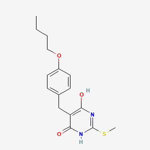 molecular formula C16H20N2O3S B4586343 5-(4-Butoxy-benzyl)-2-methylsulfanyl-pyrimidine-4,6-diol 