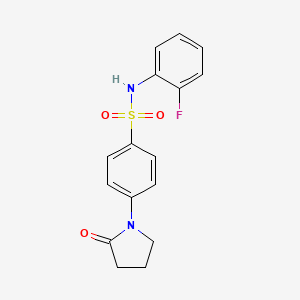 N-(2-fluorophenyl)-4-(2-oxo-1-pyrrolidinyl)benzenesulfonamide