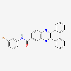 molecular formula C27H18BrN3O B4586409 N-(3-bromophenyl)-2,3-diphenylquinoxaline-6-carboxamide 