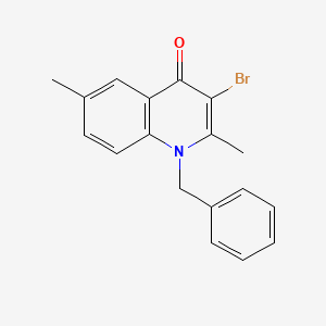 molecular formula C18H16BrNO B4586416 1-benzyl-3-bromo-2,6-dimethyl-4(1H)-quinolinone 