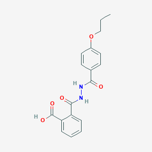 molecular formula C18H18N2O5 B458642 2-{[2-(4-Propoxybenzoyl)hydrazino]carbonyl}benzoic acid 