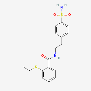 2-(ethylsulfanyl)-N-[2-(4-sulfamoylphenyl)ethyl]benzamide