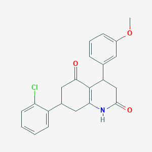 7-(2-CHLOROPHENYL)-4-(3-METHOXYPHENYL)-1,2,3,4,5,6,7,8-OCTAHYDROQUINOLINE-2,5-DIONE