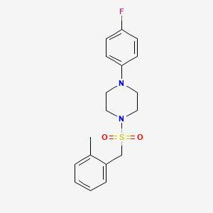 molecular formula C18H21FN2O2S B4586440 1-(4-FLUOROPHENYL)-4-[(2-METHYLPHENYL)METHANESULFONYL]PIPERAZINE 