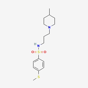 molecular formula C16H26N2O2S2 B4586461 N-[3-(4-methyl-1-piperidinyl)propyl]-4-(methylthio)benzenesulfonamide 