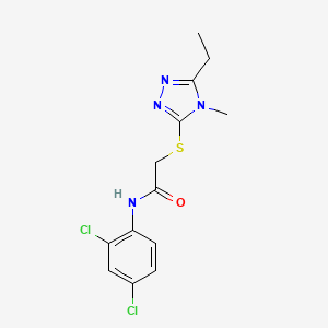 N-(2,4-dichlorophenyl)-2-[(5-ethyl-4-methyl-4H-1,2,4-triazol-3-yl)thio]acetamide